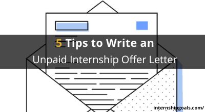 how to write Internship offer letter unpaid