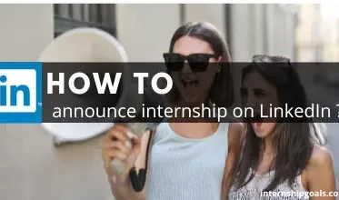 how to announce internship on LinkedIn