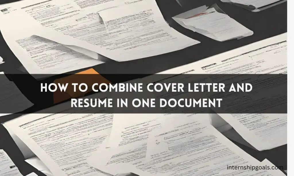 how to combine cover letter and resume in one document