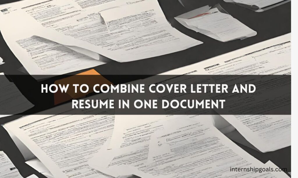 do you combine cover letter and resume